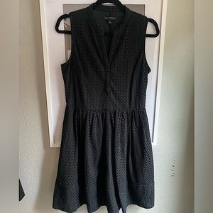 Banana Republic black eyelet dress size 6